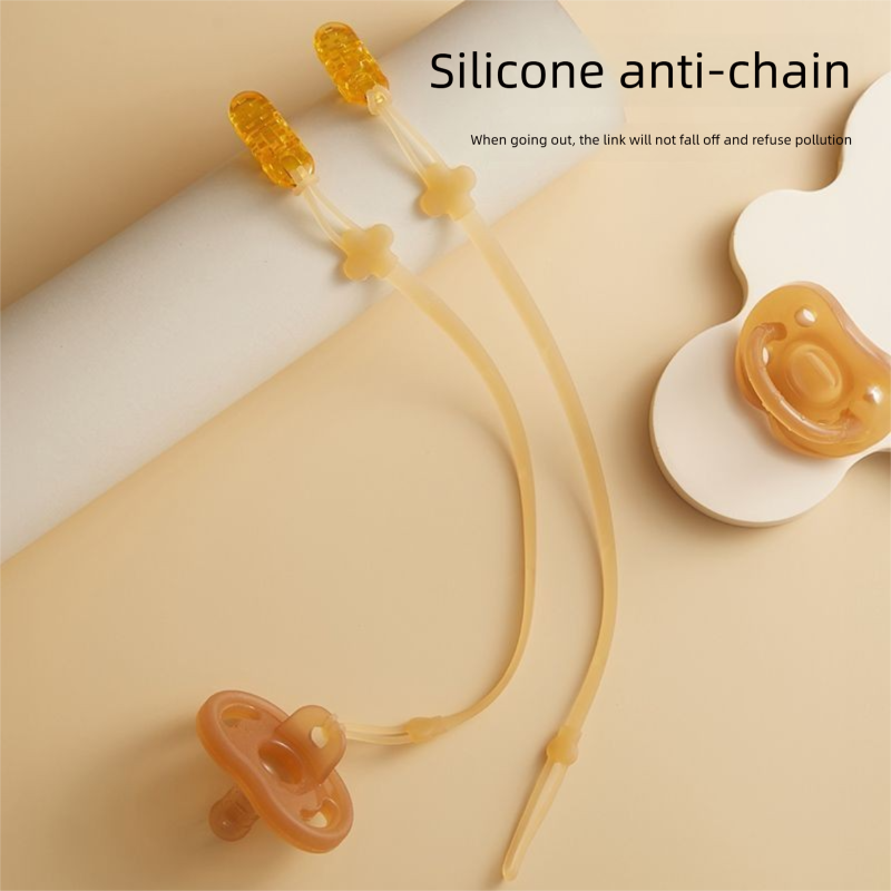 Ciuccio lenitivo per la dentizione del bambino lavabile in silicone alimentare anti-caduta_voghion.com