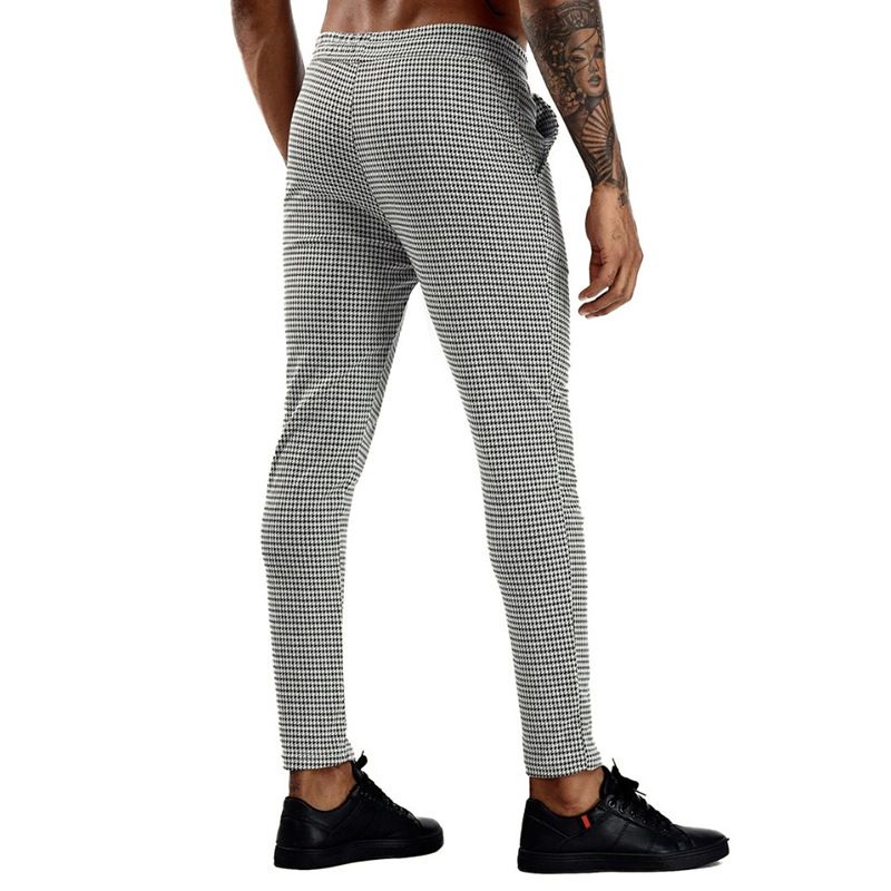 2024 Spring/Summer Men's New Thousand Island Pocket Design Drawstring Casual Small Leg Pants_voghion.com