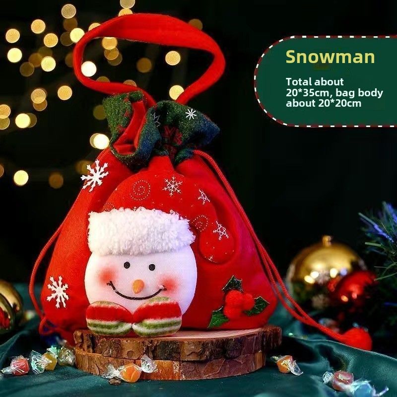 Christmas Applee Bag Barnpresentpåse Julaftonsgodispåse Julgodisinpackningspresentpåse_voghion.com