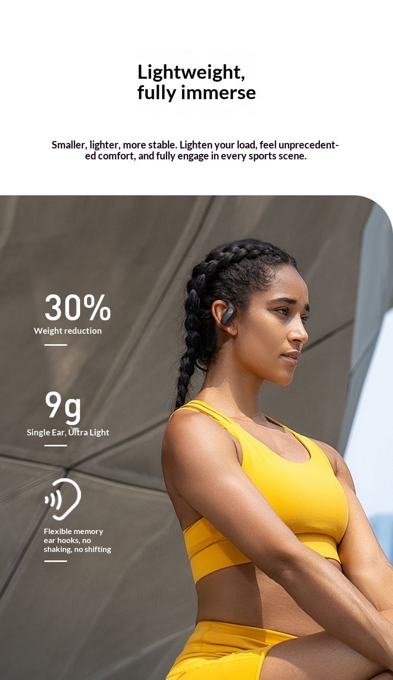 Manufacturer Private Model Bone Conduction Bluetooth Earphones True Wireless Ear Hook TWS Sports Running Waterproof_voghion.com