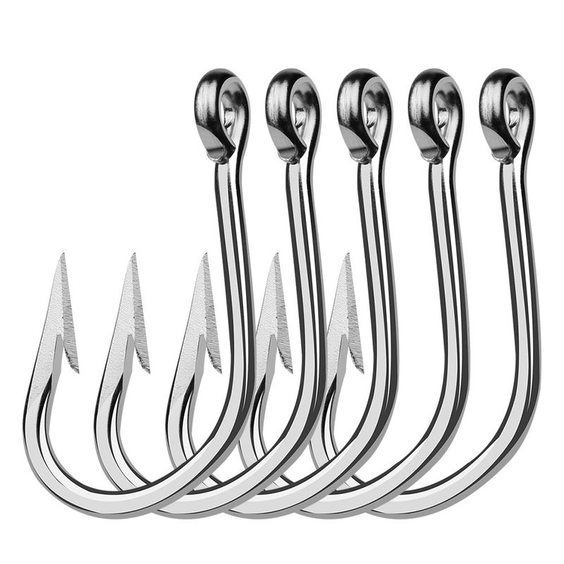Barbed Tuna Iron Plate Deep Stainless Steel Corrosion Resistant Sea Water Boat Fishing Hooks_voghion.com