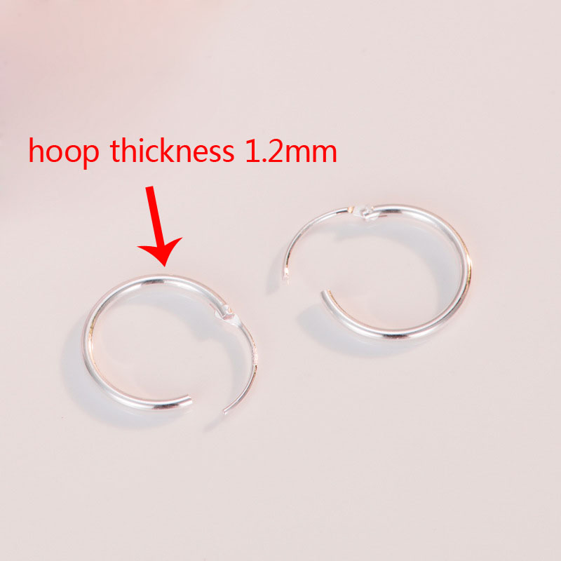 Sterling VENUS Sier Orecchini a cerchio per donna, orecchini a cerchio rotondi medi e grandi, gioielli con personalità_voghion.com