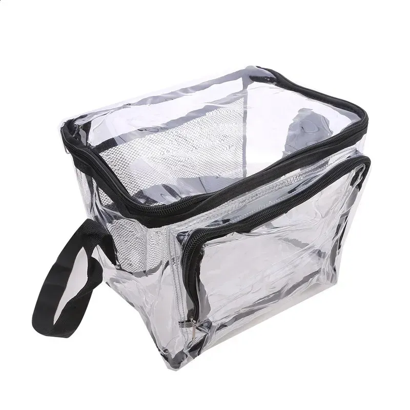 Borsa da donna in PVC, borsa per il pranzo, portatile, grande capacità, impermeabile, da viaggio, trasparente, a tracolla, per_voghion.com