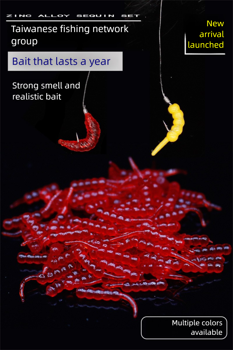 Leurre de pêche artificiel, imitation de petit ver flottant, asticot en boîte, arôme de poisson et de maïs, carpe argentée, carpe crucian._voghion.com