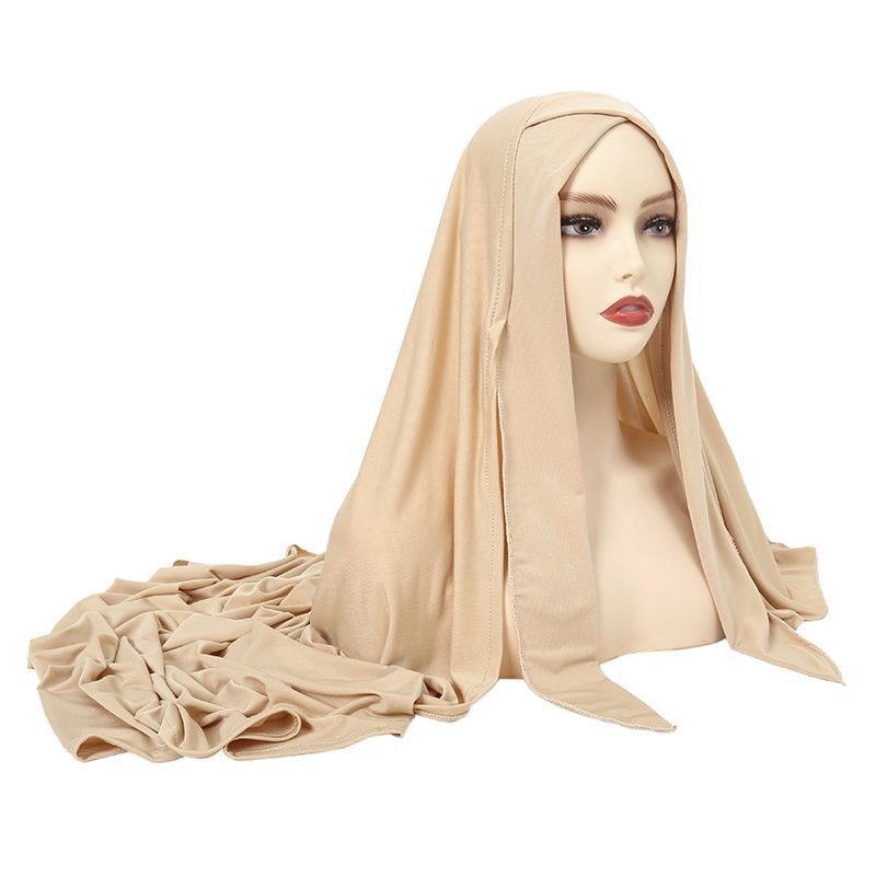 Nuova sciarpa elastica lunga incrociata monostrato tinta unita per donna, sciarpa e foulard_voghion.com