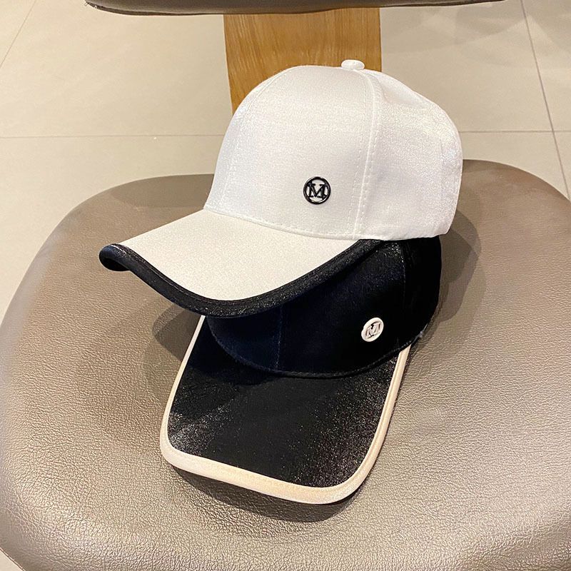 New Xiaoxiang M-Label Baseball for Women's Spring/Summer Korean Edition with Small Face and Fashionable Western Style_voghion.com