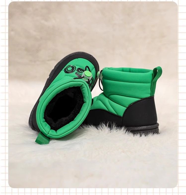 Children's Snow Boots Winter Plus Velvet Thickened Boys Large Cotton Boots Waterproof And Non Slip Boys Northeast Cotton Shoes_voghion.com