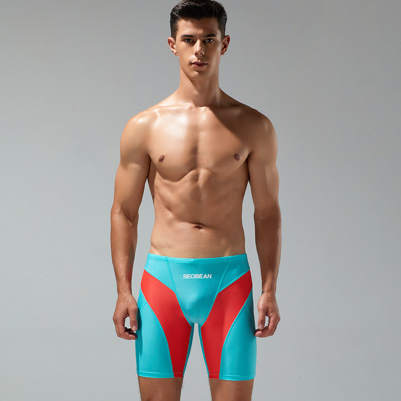 SEOBEAN Hibbing neue Mode für Männer mit niedriger Taille, lange Boxer-Badehose, heiße Frühlingshose, Herren-Badeanzug, Badehose im Großhandel_voghion.com