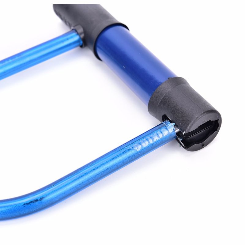 Candado en U para bicicleta, motocicleta, scooter, cadena de acero de seguridad con 2 llaves, 1 unidad_voghion.com