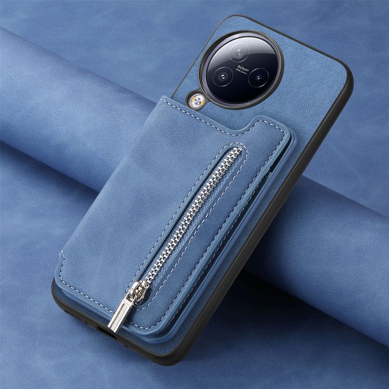 2 in 1 Removable Zipper Cards Solt Magnetic Leather Wallet Case For Xiaomi Redmi Note 13 Pro Plus 12 13T POCO X6 14 Ultra Cover_voghion.com
