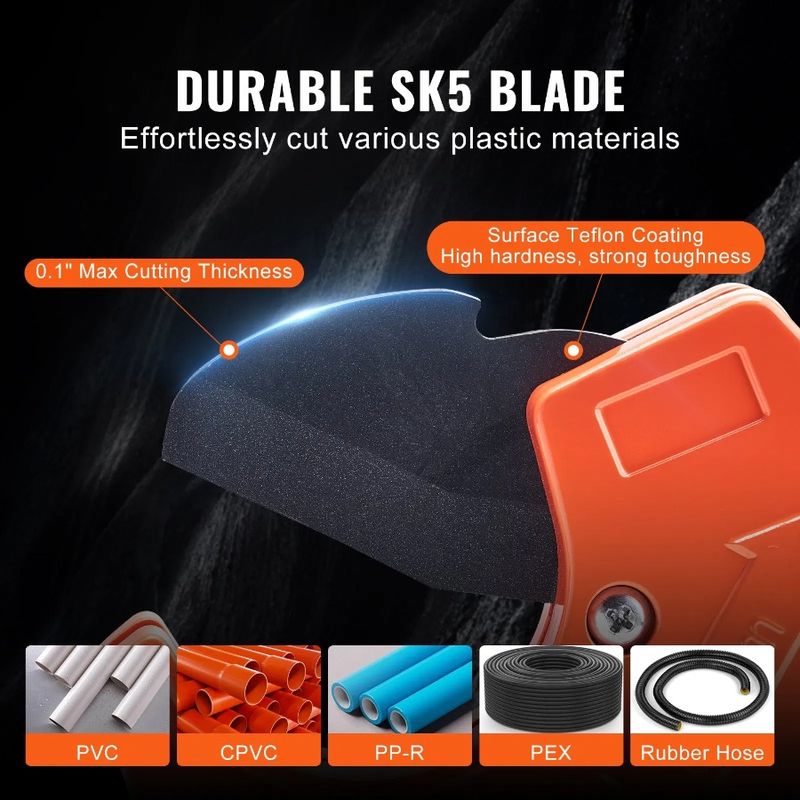 Tubo in PVC PP-R con diametro esterno per taglierina in PVC, utensile per taglio tubi in PE, tubo in PVC 2 con taglierina a cricchetto 0-2-1, lama di ricambio SK5, CPVC pesante_voghion.com