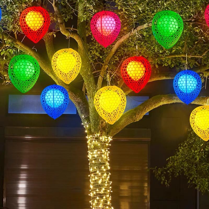Tiras de luces LED flexibles para decoración de exteriores: luces impermeables con forma de estrella y luna, 7 colores_voghion.com