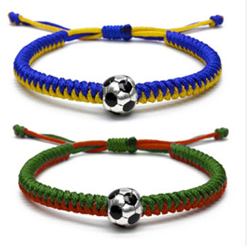 Neu Handgemachte Einstellbare Wachs Seil Gewebt Baseball Armband Paar Stil Schmuck_voghion.com