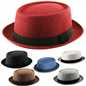 Porkpie Hats For Men Classic Textured Ribbed Band Porkpie Hat Men Trilby Hats_voghion.com