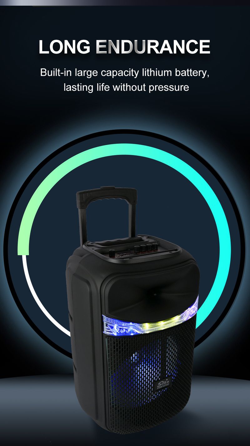 ZQS12122 Colorato Tirante Basso KTV Square Dance Altoparlante Microfono Bluetooth Esterno Grande Stereo_voghion.com