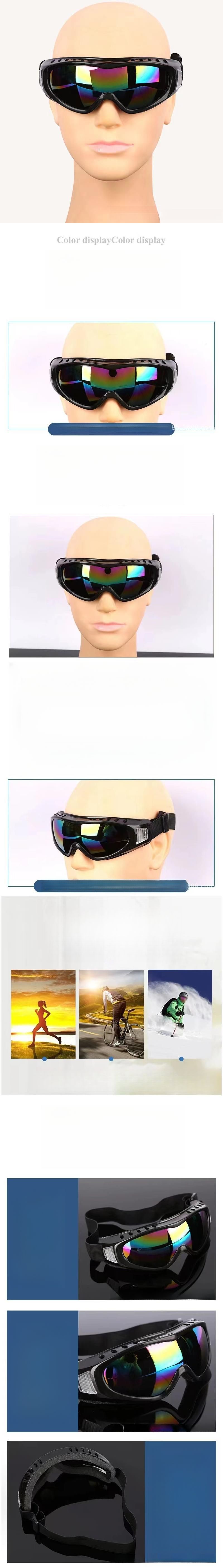 Gafas de esquí para exteriores, resistentes al viento, a la arena, al polvo, a las salpicaduras y a los impactos, para ciclismo y montañismo._voghion.com