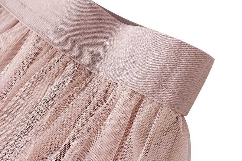 new autumn style temperament high waist slimming super fairy flower bud irregular mesh skirt female 8063_voghion.com