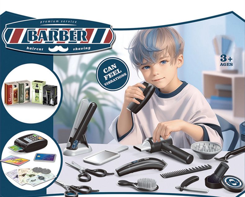 Cross Border Pretend Play Simulatie Haar Knippen Kit Set Speelgoed Kinderen Rollenspel Haar Knippen Mode Kapper_voghion.com