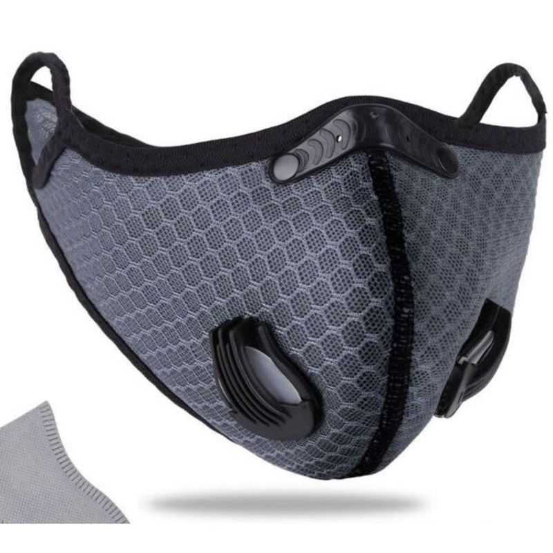 Maschere da ciclismo per uomo e donna, per attività all'aperto (con due filtri inclusi), antivento, antipolvere e antiappannamento PM2.5 al carbone attivo._voghion.com