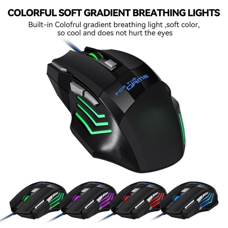 Digitex Digitex Manufacturer Wholesale Cross-Border G6 Wired 7-Button Colorful Breathing Light PUBG Recoil Control Gaming Mouse_voghion.com