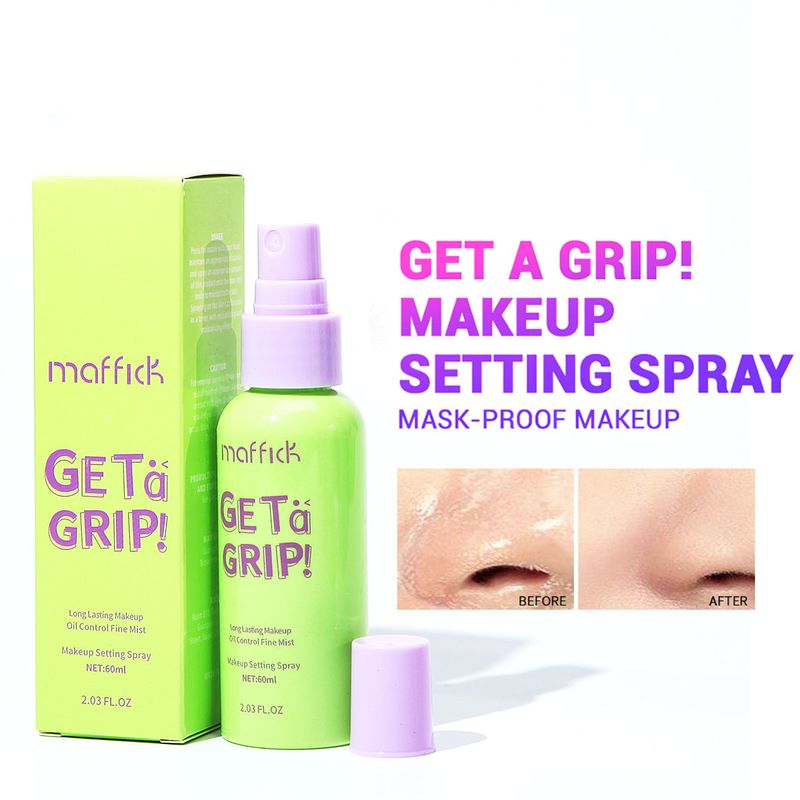 MF387 Make-up-Fixierspray, trocknend, feuchtigkeitsspendend, Ölkontrolle, Make-up-Entfernung, langanhaltend, wasserfest und schweißfest, tragbar, 60 ml_voghion.com