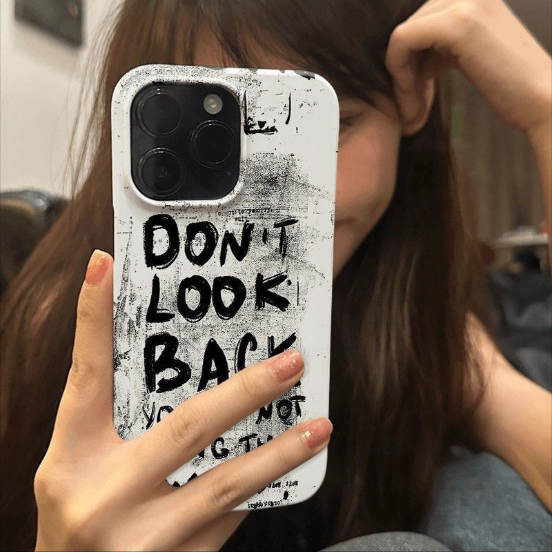 Custodia protettiva rigida Digitex Don't Look Back Niche adatta per iPhone 14 Pro Max 12/11, adatta per uomini X._voghion.com