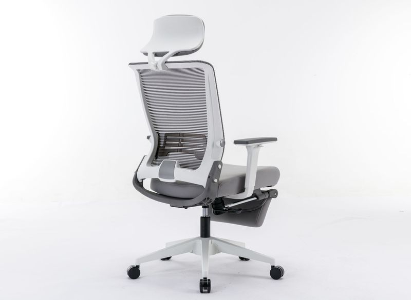 Ergonomic Office Chair With Lumbar Support & Headrest & Flip-up Arms Height Adjustable Rocking Home Office Desk Swivel High Back Computer Chair Warm Taupe Mesh Study Chair_voghion.com