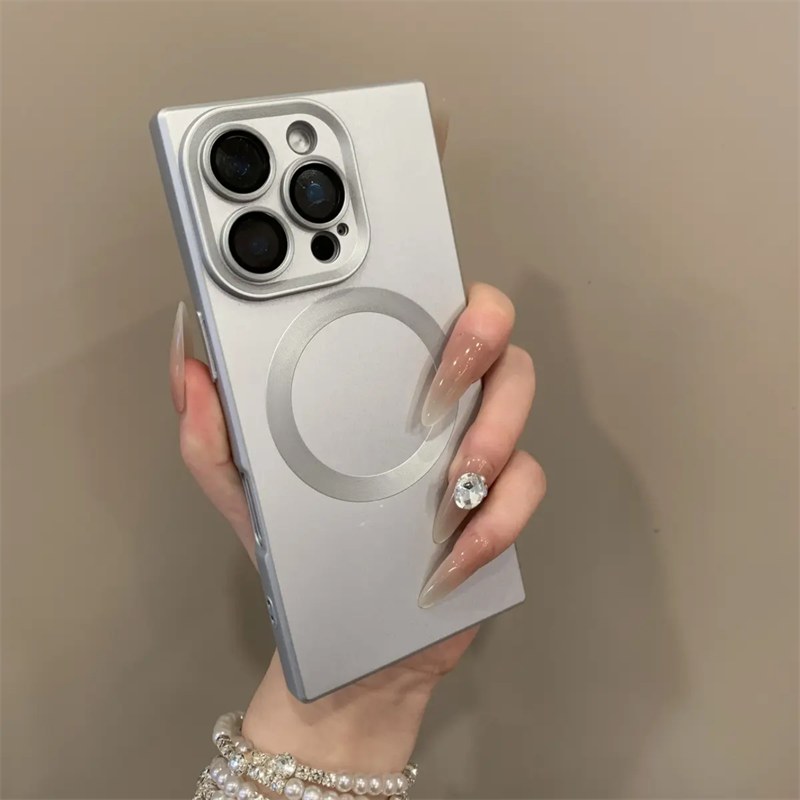 New Rectangular Right Angle Magnetic Case For 16 Pro Max IPhone 15/14 Simple 13/12_voghion.com