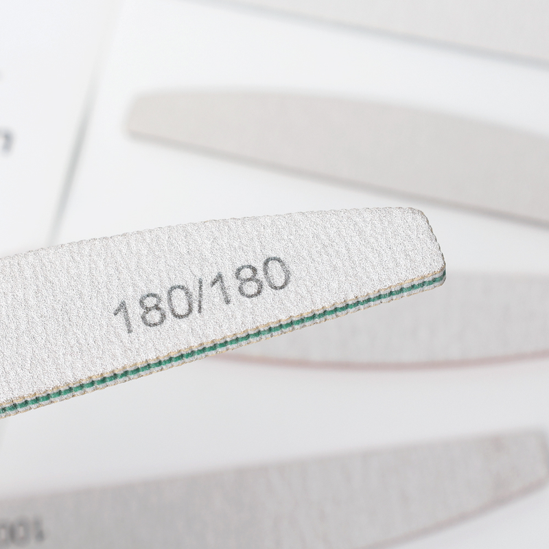Sides 1Pcs Double Nail File Sandpaper Thick Thick Professional Files for Manicure Half-moon Abrasive Lime s_voghion.com