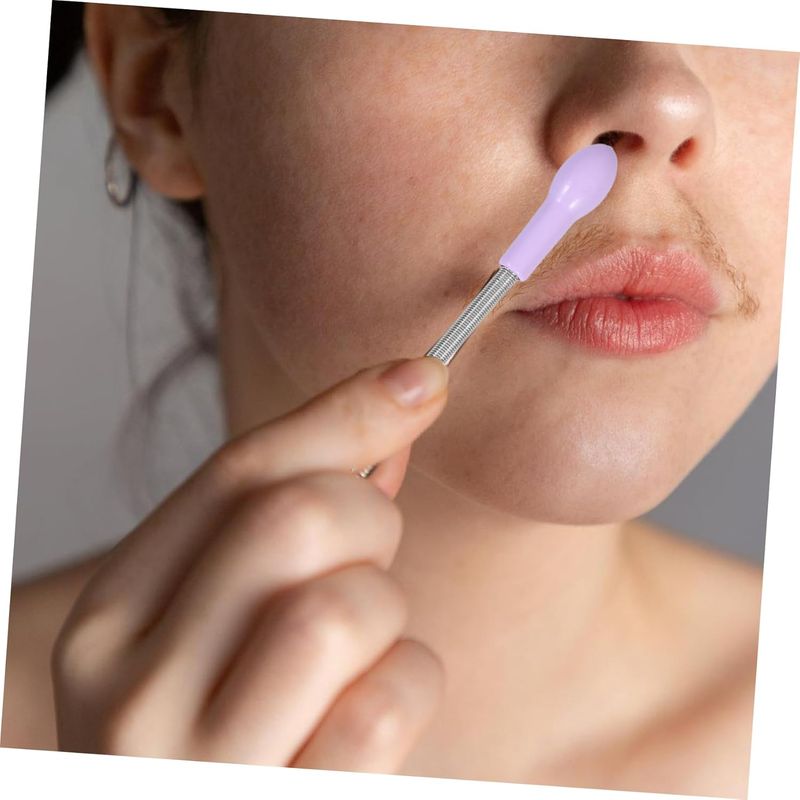 IWOWHERO 2 pezzi Epilatore a molla per la rimozione rapida dei peli del viso e dispositivo di estrazione per donne portatile in acciaio inossidabile con filettatura_voghion.com