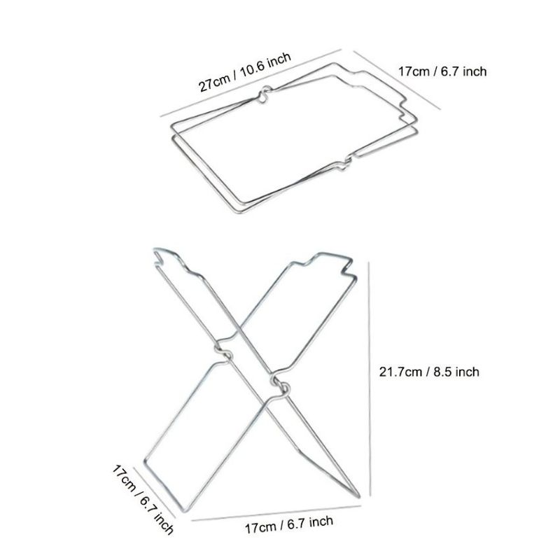 Bag Rack Trash Garbage Foldable Rack Holder For Storage Bag Rag Bathroom Kitchen 1pc Countertop Shelf B Plastic Steel Stainless_voghion.com