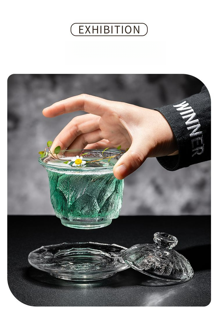 Koktajl Gaiwan o wysokiej wartości Kung Fu w stylu chińskim, kieliszek do herbaty, wino, kubek do zimnego parzenia_voghion.com