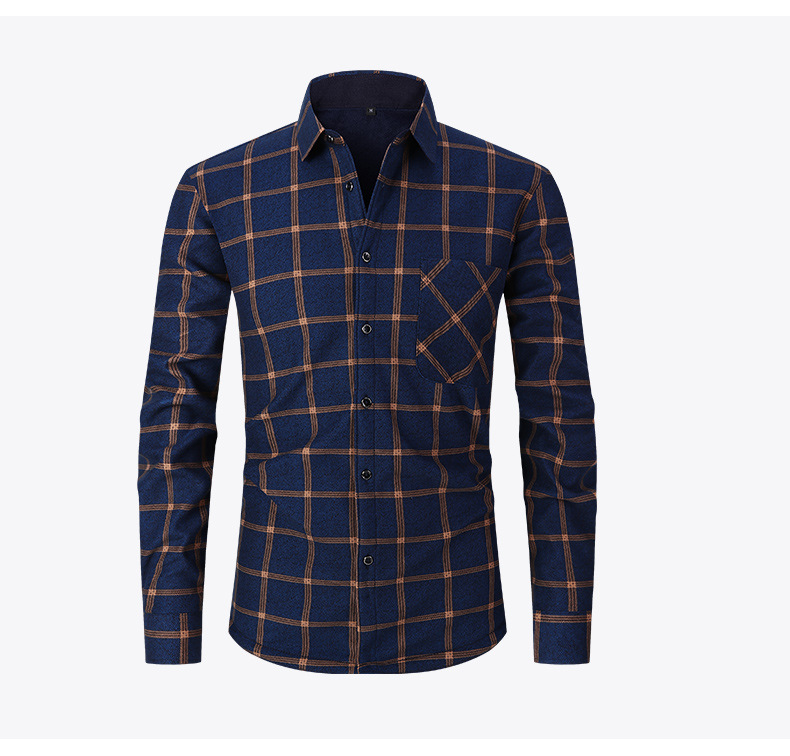 Camicia in flanella da uomo – Calda e accogliente camicia scozzese a maniche lunghe (11 colori) – Casual invernale foderata in pile (dalla S alla XXXL)_voghion.com