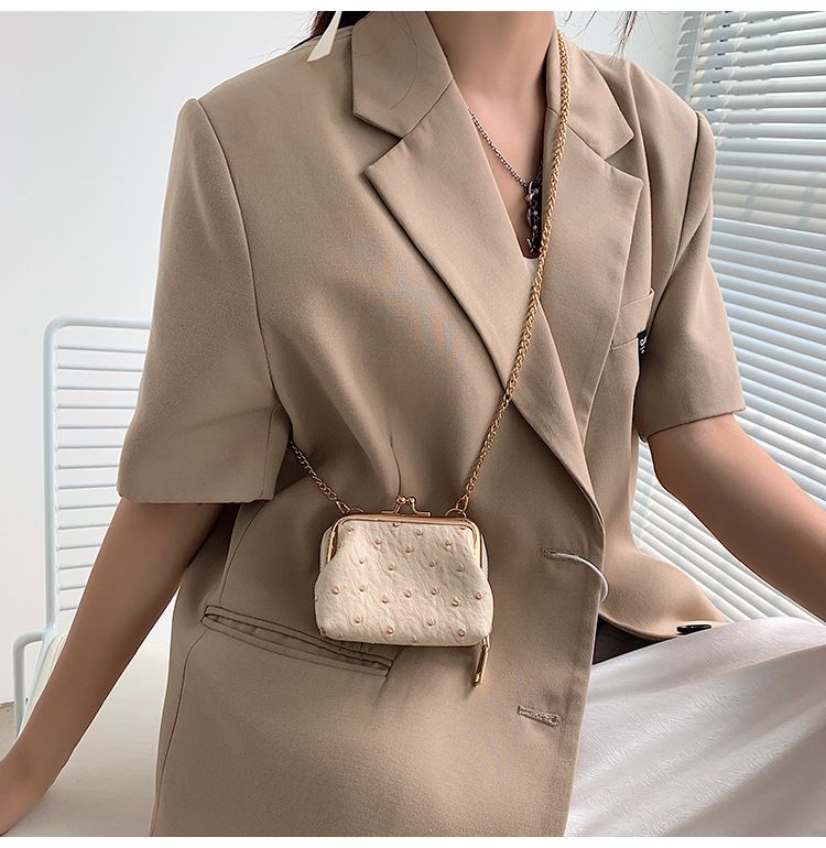 Torebka damska na jedno ramię, wzór strusia, mała torebka typu crossbody, tekstura popularna_voghion.com