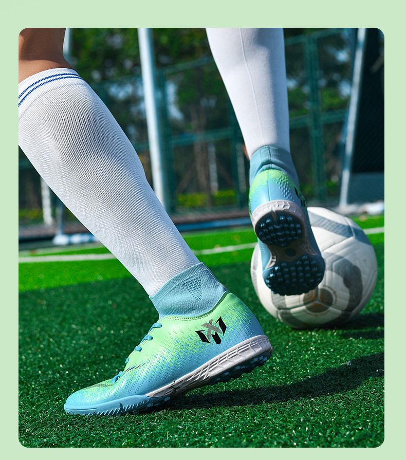 Scarpe da calcio per ragazzi e ragazze, per studenti, da gioco in erba, da allenamento, con punta lunga, FG, da ginnastica con punta schiacciata_voghion.com