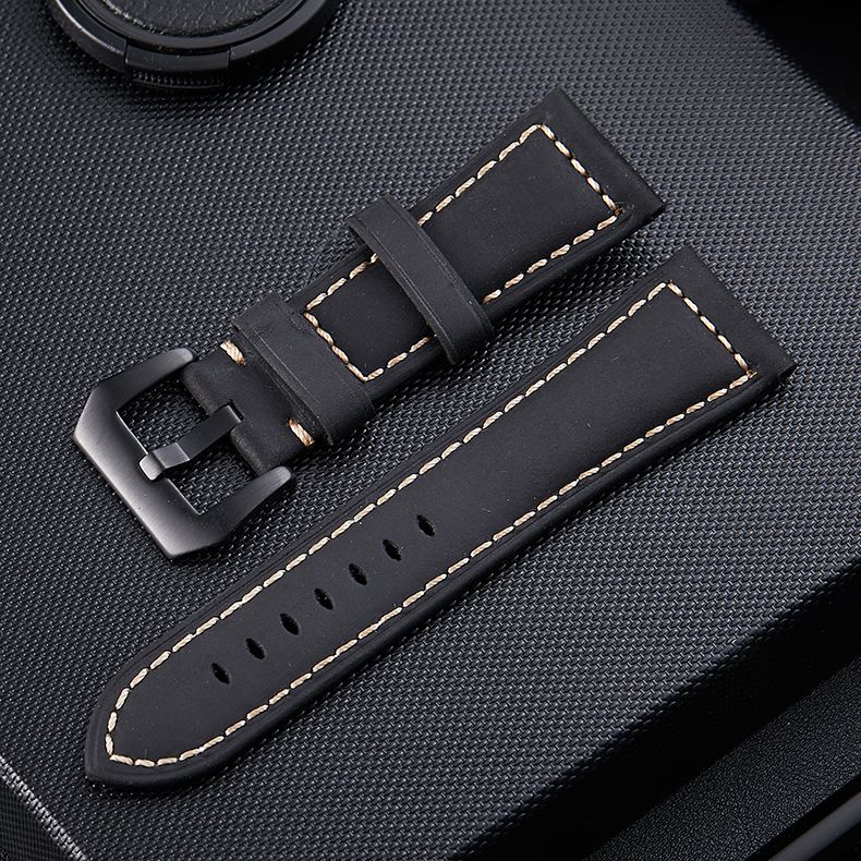 Premium Genuine Leather Watch Band For Men - Distressed Full Grain Cowhide, Rugged & Stylish, Fits 20mm To 26mm Watches_voghion.com