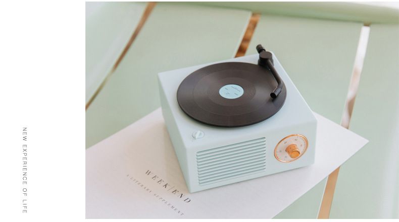 New X10 record player turntable multifunctional wireless mini Bluetooth speaker phonograph_voghion.com
