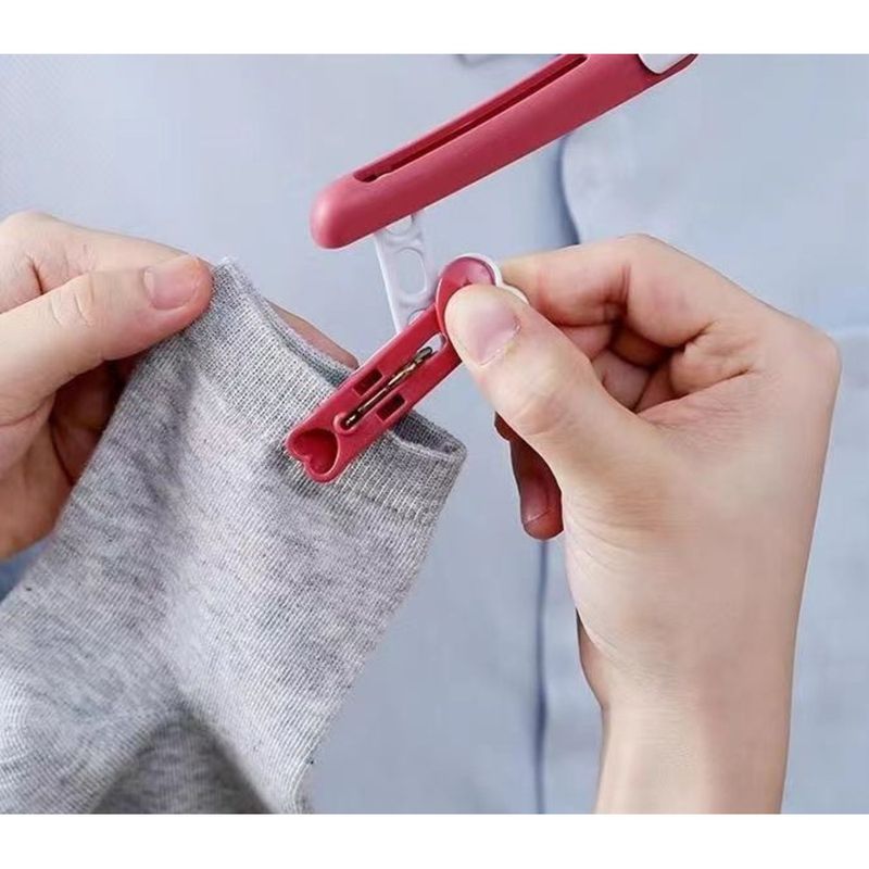 Appendiabiti pieghevole portatile da viaggio con clip multifunzionale per viaggi d'affari, essenziale per asciugare biancheria intima, calzini, piccolo appendiabiti_voghion.com