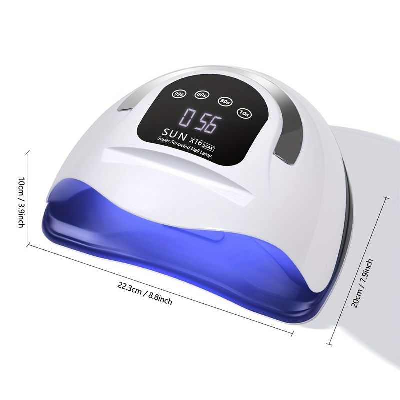 Lampada UV ad alta potenza da 320 W con 72 perle, per un'asciugatura rapida della colla per smalto, rilevamento intelligente del tempo_voghion.com