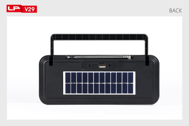 2021 Neues LP-V29-Kabelloser Bluetooth-Lautsprecher Taschenlampe Solar-FM-Radio_voghion.com
