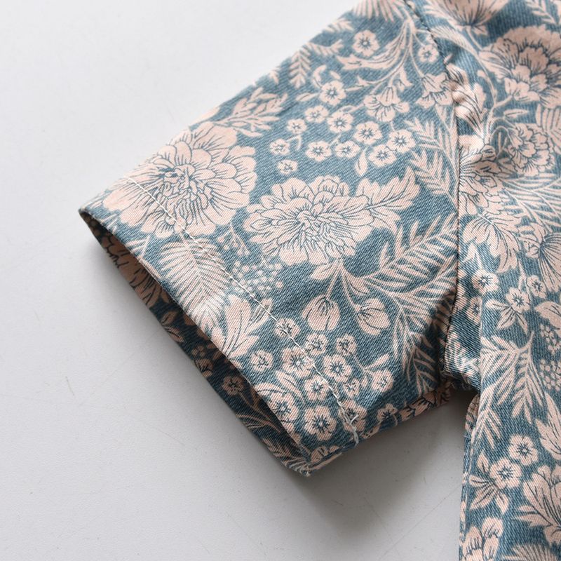 abiti per bambini, camicie stampate a maniche corte per ragazzi, tute, papillon, abbigliamento per bambini in stile spiaggia con spedizione in un unico pezzo_voghion.com