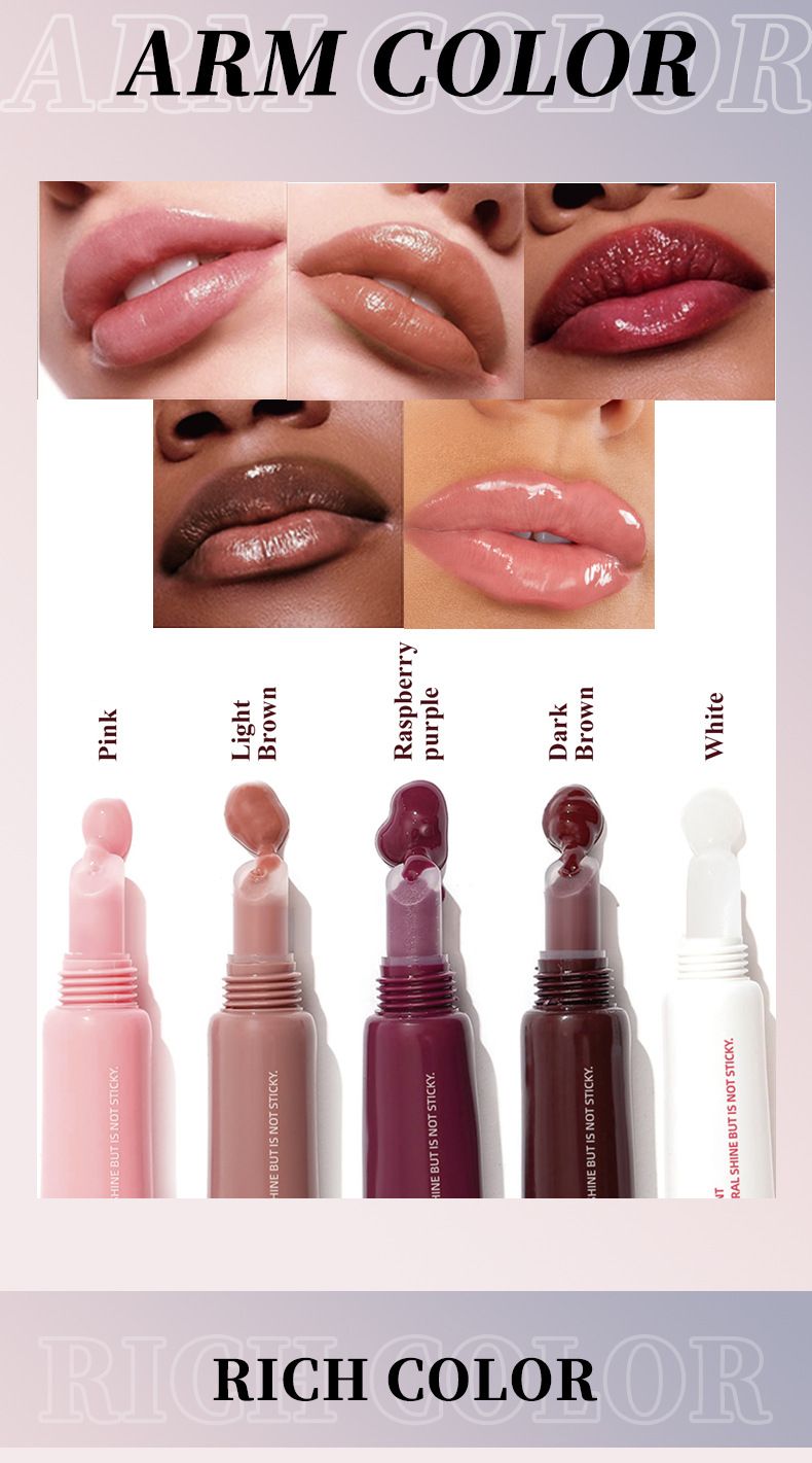 O'CHEAL Hydrating Lip Gloss - Moisturizing Shiny Water Gloss Waterproof Non-Stick Cup_voghion.com