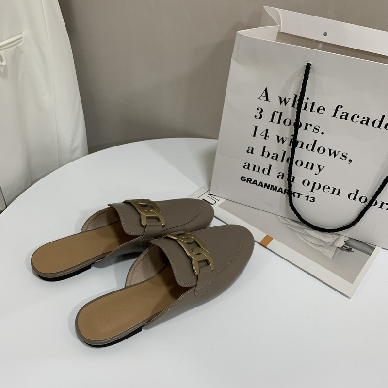 Flat Bottomed Half Slippers New Spring And Summer Outer Wear Sandals Soft Soled Thong Shoes Lazy Mules_voghion.com
