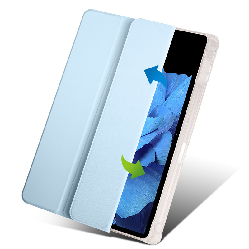 For Vivo Pad Tablet Case 2022 11 inch Tri Fold Solid PU Leather Soft TPU Back Shell For Vivo Pad 11 Cover With Pen Slots Funda_voghion.com