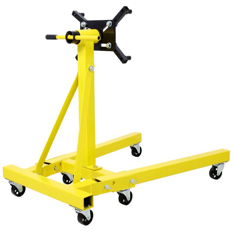 Folding Engine Stand 2000 LBS Capacity Motor Hoist 360 Degree Adjustable Mounting Head Dolly Mover Auto Repair Rebuild Jack_voghion.com