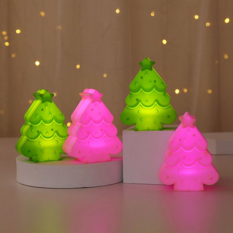 Mini decorazioni natalizie a LED - Decorazioni luminose da tavolo per le feste in verde e rosa, regalo perfetto per l'allegria delle feste_voghion.com