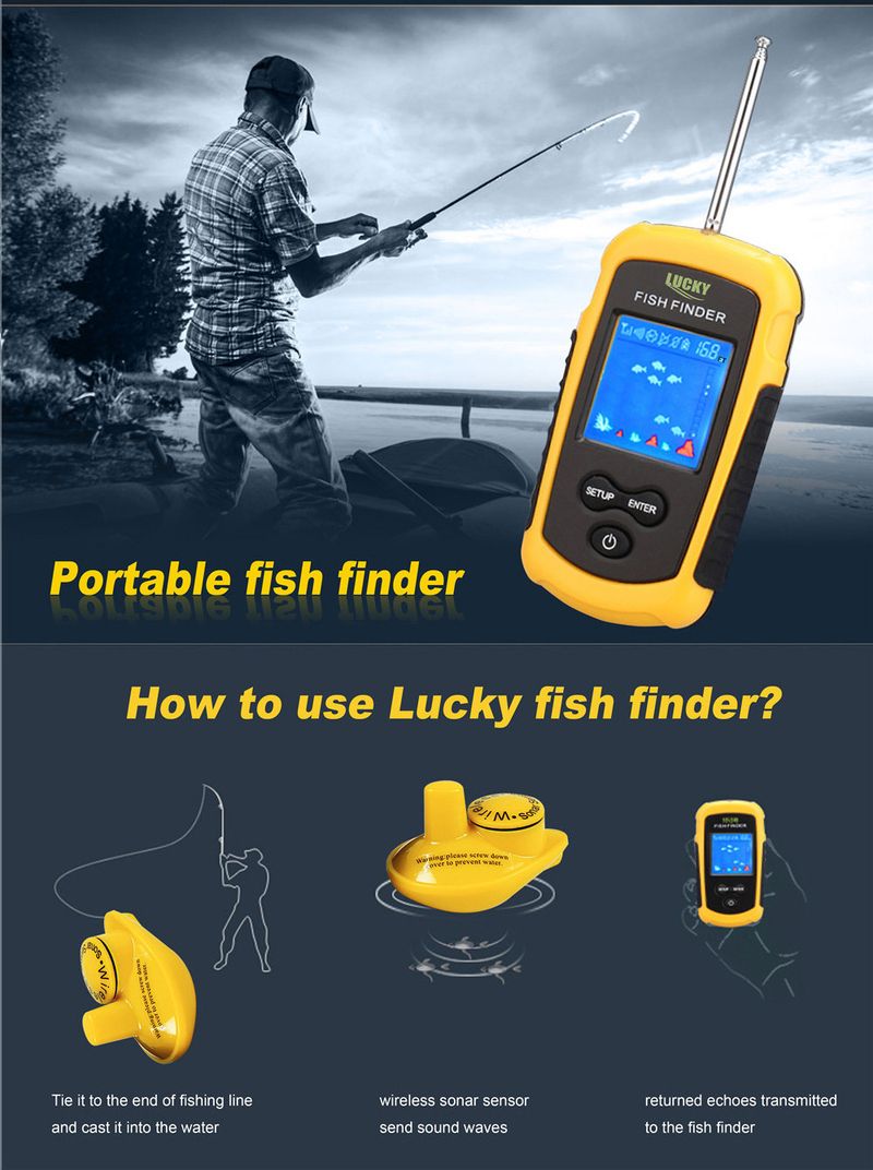 Rilevatore di pesca subacqueo wireless HD inglese Mobile Ultrasonic Fish Finder Sonar_voghion.com