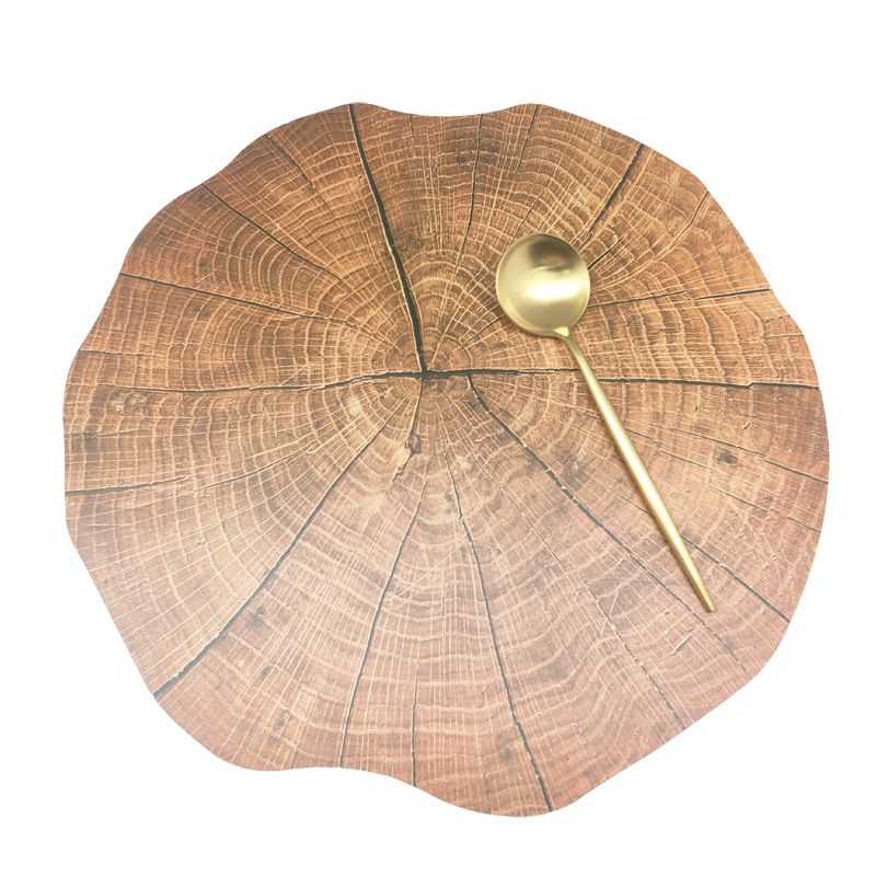 Kork Untersetzer Holz Isolierung Pads Original Holzmaserung Pp Tischsets Tisch Matten_voghion.com