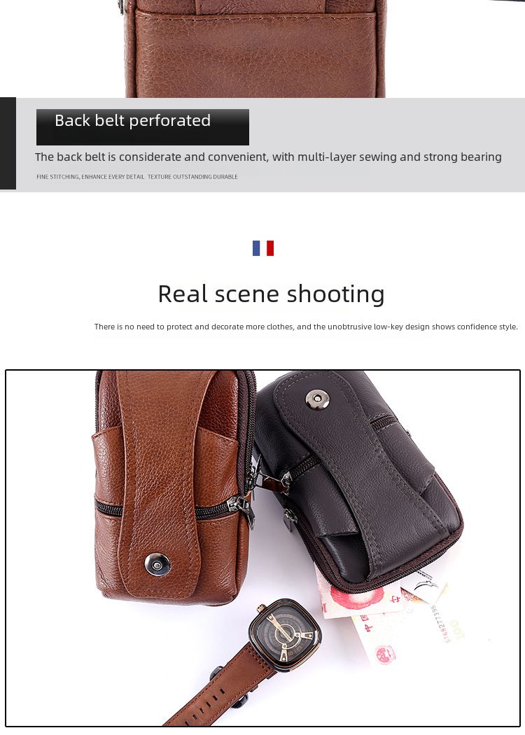 Naujas natūralios odos mobiliojo telefono krepšys, vyriškas diržo ir juosmens krepšys, daugiafunkcis mobiliojo telefono dėklas, diržas, mobiliojo telefono juosmens krepšys, didmeninė prekyba_voghion.com