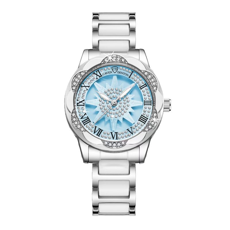 Sunflower Ceramic New Niche Light Fashion Fully Automatic Women's Quartz Watch_voghion.com